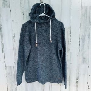 Jack & Jones Original Men’s Knit Style Hoodie Size Small Drawstring Hood